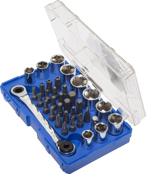 driver and bit set reversable ratched metal box|Kobalt 338358 35.